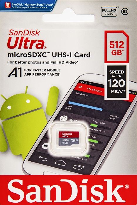 Карта памяти microSDXC 512 ГБ SanDisk