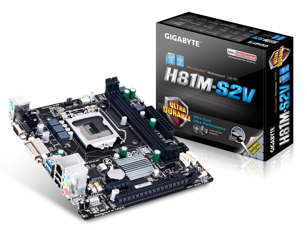 Материнская плата intel H81 Gigabyte GA-H81M-S2V;