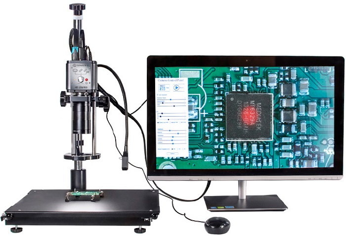 Видеомикроскоп ТермоПро HD-150/450; оптическое увеличение x5-x90;