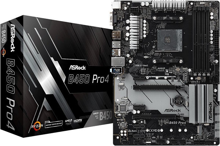 Материнская плата AMD B450 ASRock B450