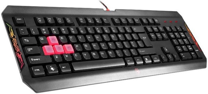 Клавиатура A4Tech Bloody Q100; мембранная; 9