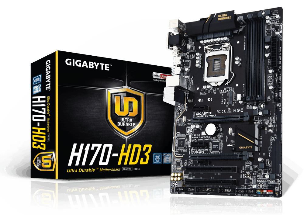 Материнская плата intel H170 Gigabyte GA-H170-HD3;