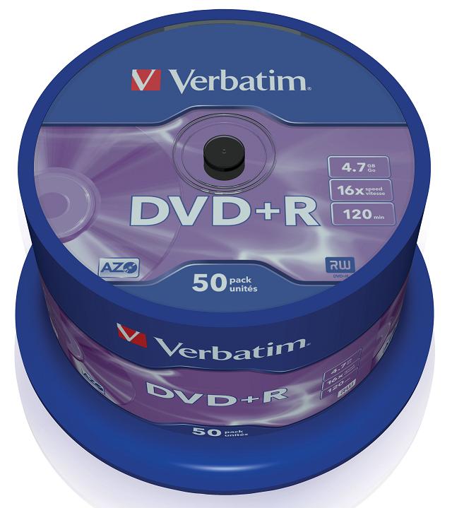 Диск DVD+R Verbatim Matt Silver (43550);