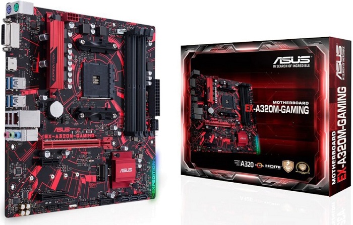Материнская плата AMD A320 Asus EX-A320M-GAMING
