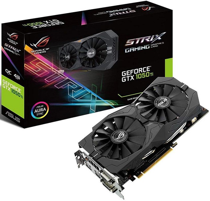 Видеокарта nVidia GTX 1050Ti Asus STRIX-GTX1050TI-O4G-GAMING
