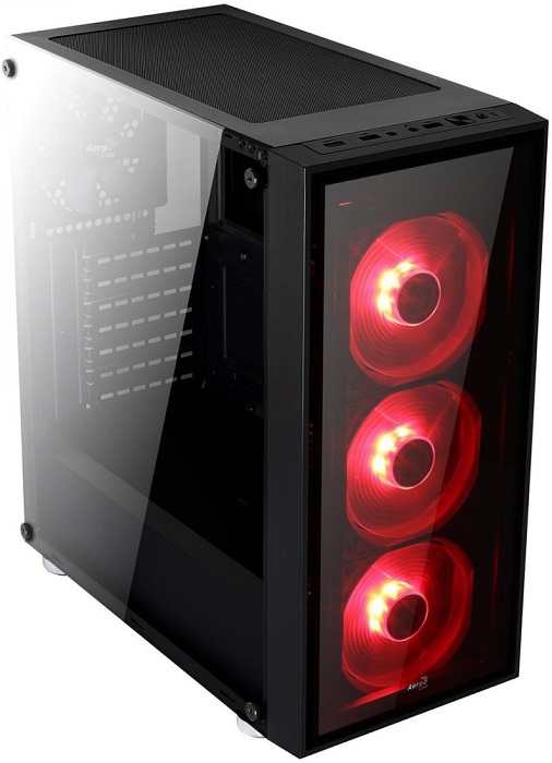 Корпус AeroCool Quartz Red (4713105968934); ATX;