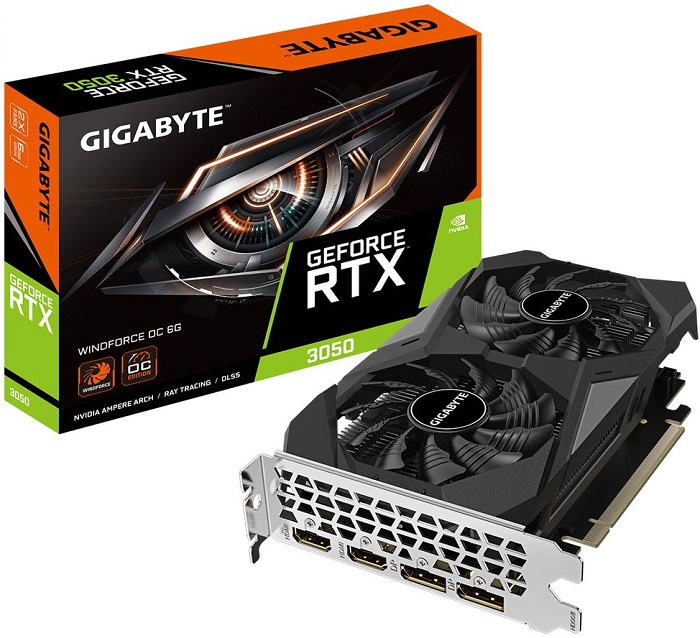 Видеокарта nVidia RTX 3050 Gigabyte WINDFORCE