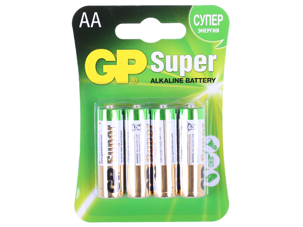 Батарейка AA GP Super (GP 15A-2CR4);