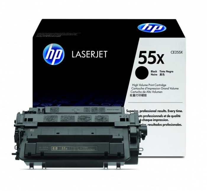 Картридж лазерный HP 55X (CE255X); для