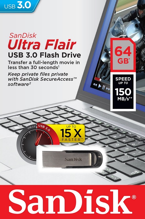 USB-флэш 64 ГБ SanDisk Ultra Flair