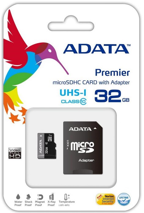 Карта памяти microSDHC 32 ГБ A-Data