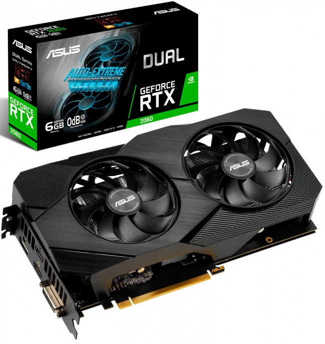 Видеокарта nVidia RTX 2060 Asus DUAL-RTX2060-6G-EVO