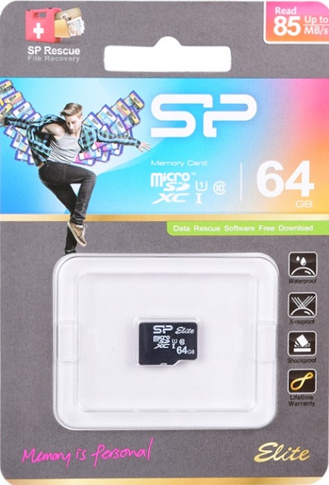 Карта памяти microSDXC 64 ГБ Silicon