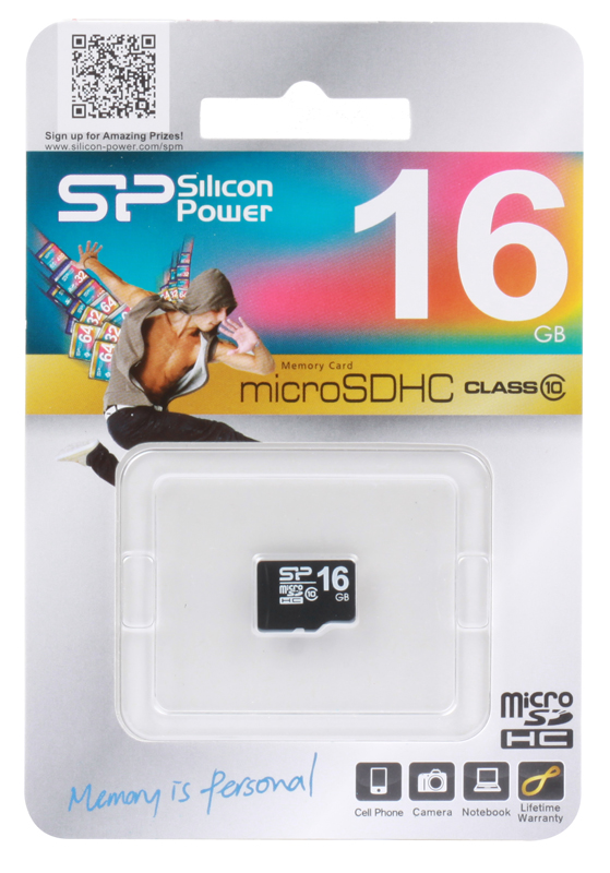 Карта памяти microSDHC 16 ГБ Silicon