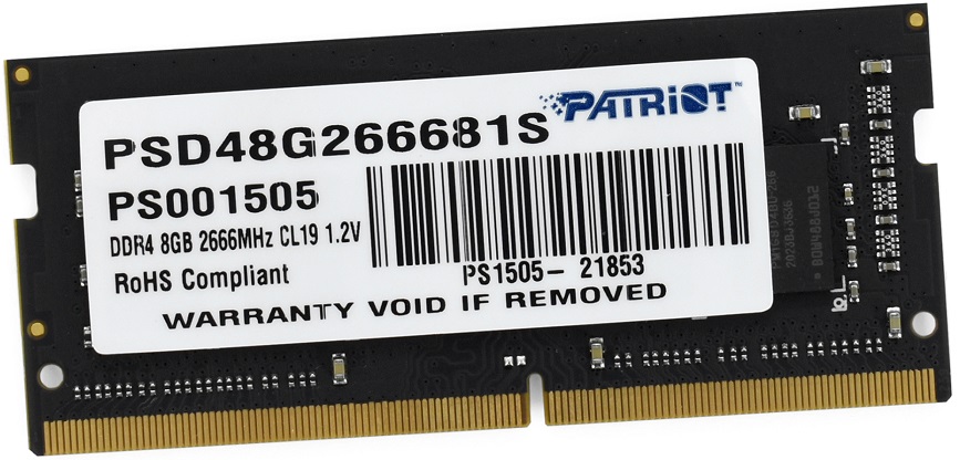 Оперативная память SO-DIMM DDR4 8Гб Patriot