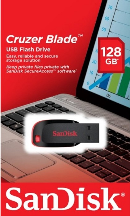 USB-флэш 128 ГБ SanDisk Cruzer Blade