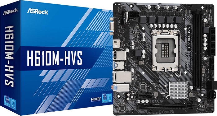 Материнская плата intel H610 ASRock H610M-HVS;