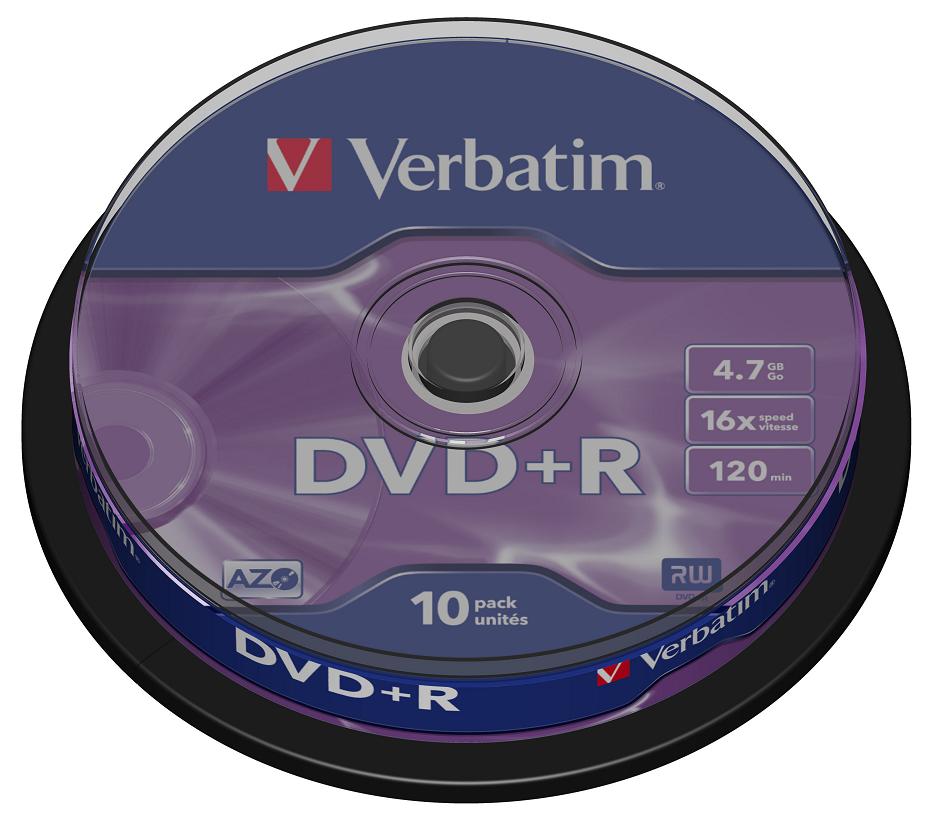 Диск DVD+R Verbatim Matt Silver (43498);