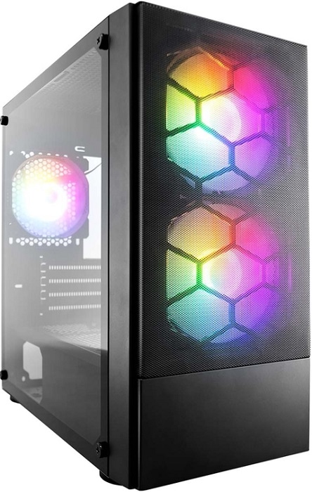 Корпус 1STPLAYER FIREBASE X4-M Black (X4-M-BK-2F1P-1F1);