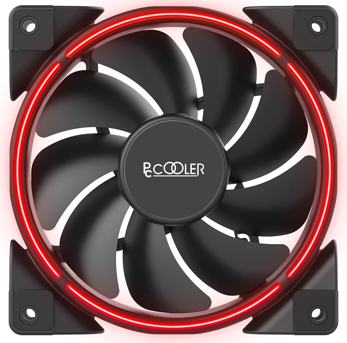 Вентилятор 120мм PCCooler Corona Red; гидродинамический;
