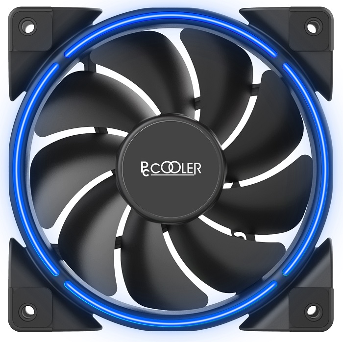 Вентилятор 120мм PCCooler Corona Blue; гидродинамический;