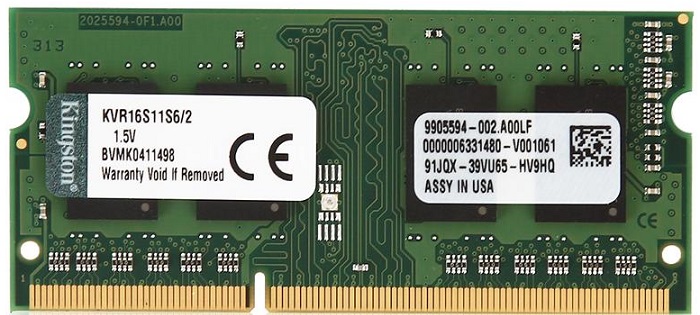 Оперативная память SO-DIMM DDR3 2Гб Kingston