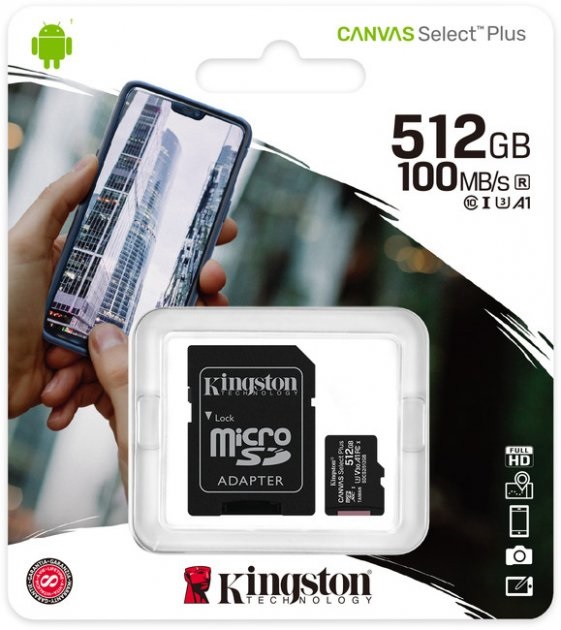 Карта памяти microSDXC 512 ГБ Kingston