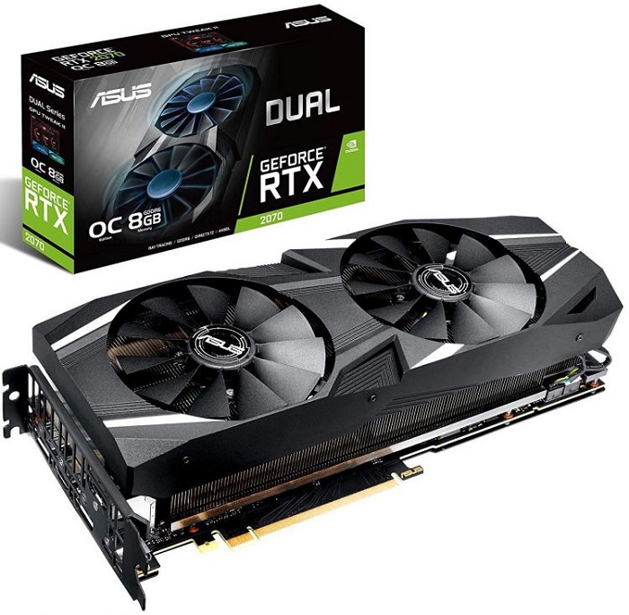 Видеокарта nVidia RTX 2070 Asus DUAL-RTX2070-O8G