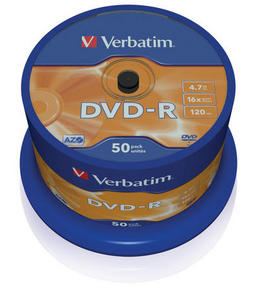 Диск DVD-R Verbatim Matt Silver (43548);