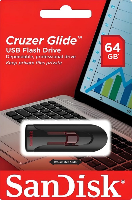 USB-флэш 64 ГБ SanDisk Cruzer Glide