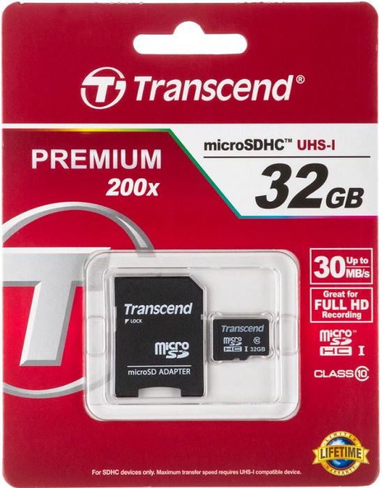 Карта памяти microSDHC 32 ГБ Transcend