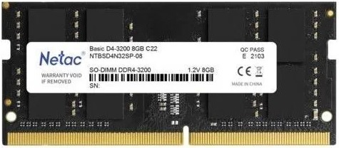 Оперативная память SO-DIMM DDR4 8Гб Netac