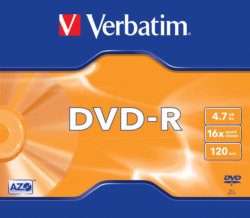 Диск DVD-R Verbatim Matt Silver (43547);