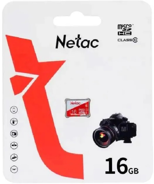 Карта памяти microSDHC 16 ГБ Netac
