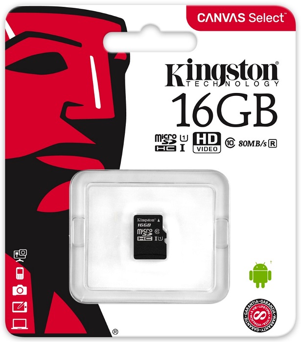 Карта памяти microSDHC 16 ГБ Kingston