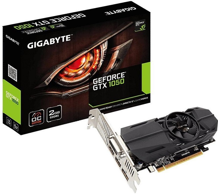 Видеокарта nVidia GTX 1050 Gigabyte GV-N1050OC-2GL;