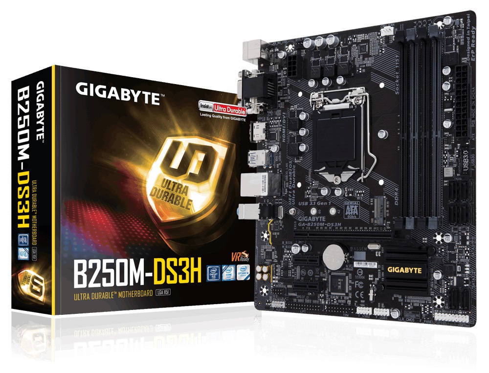 Материнская плата intel B250 Gigabyte GA-B250M-DS3H;