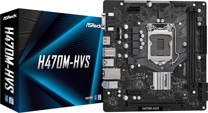 Материнская плата intel H470 ASRock H470M-HVS;