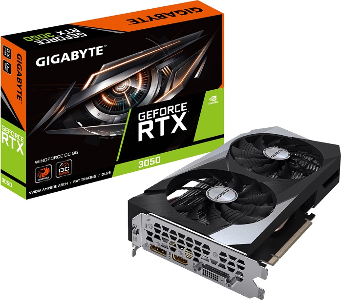 Видеокарта nVidia RTX 3050 Gigabyte WINDFORCE