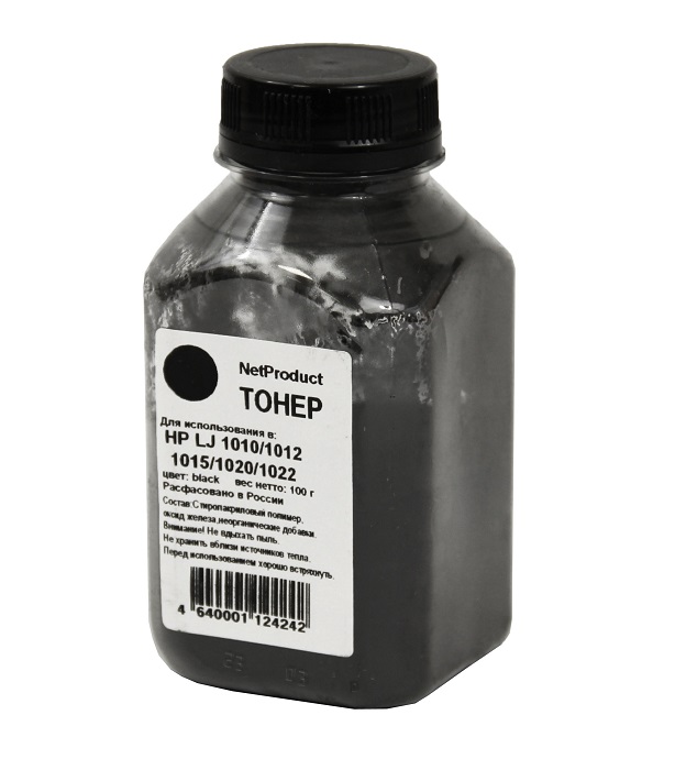 Тонер NetProduct 1010; для HP 05/10/11/12/13/15/27/34/38/43/49/51/55/61/64/80/90/96