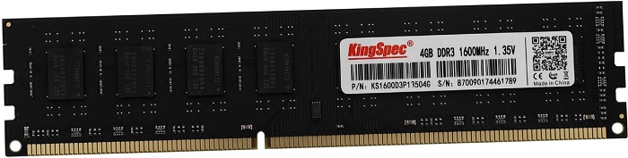 Оперативная память DDR3 4Гб KingSpec (KS1600D3P13504G);