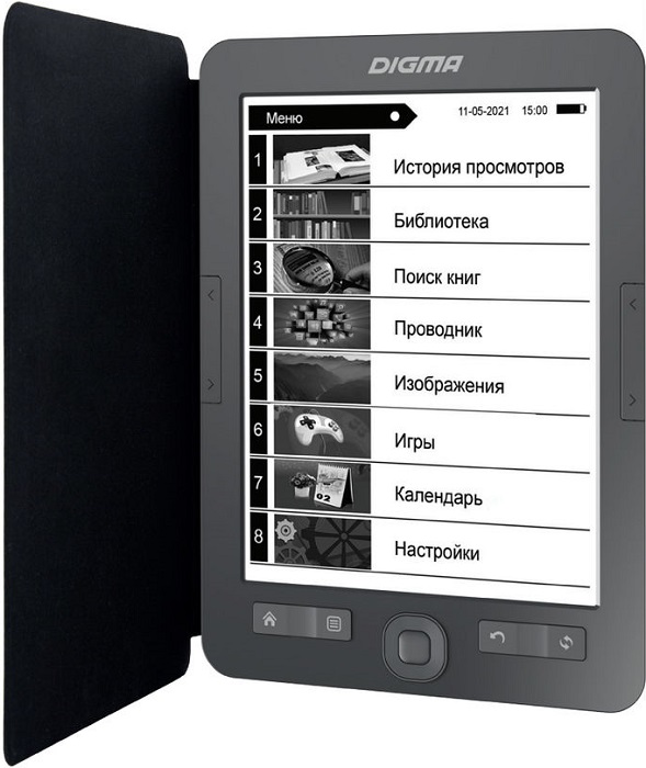 Электронная книга Digma X1; 6"E-ink Pearl