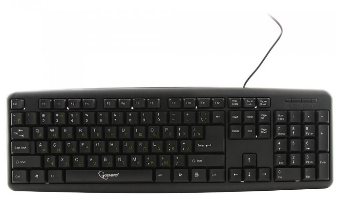 Клавиатура Gembird KB-8320U-BL; USB; черный