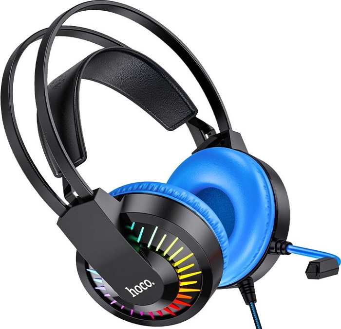 Наушники с микрофоном hoco W105 Blue