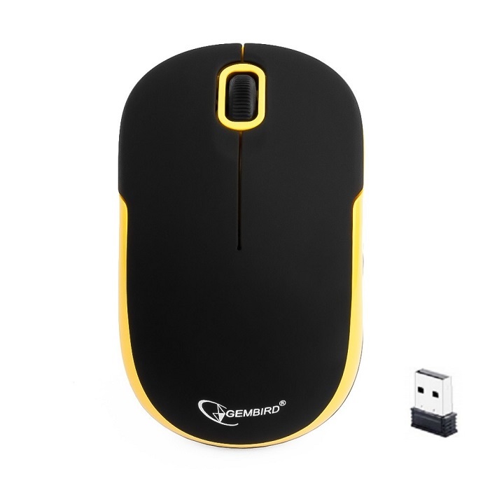 Мышь беспроводная Gembird MUSW-200BKY; 3 кнопки;