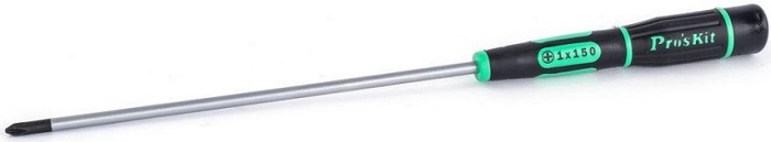 Отвертка крестообразная ProsKit SD-081-P7; #1х6.0/150; черный/зеленый