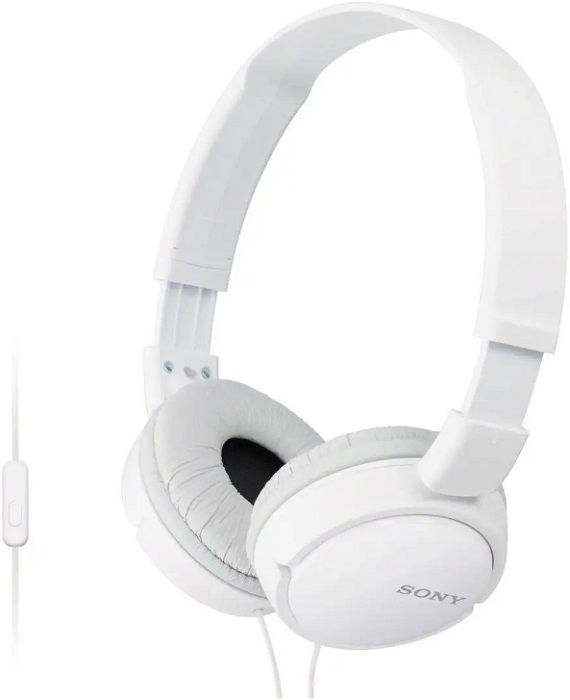 Наушники с микрофоном Sony MDR-ZX110APW; оголовье;