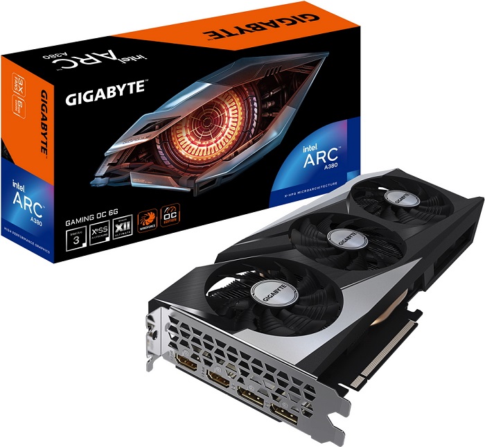 Видеокарта intel Arc A380 Gigabyte GV-IA380GAMING