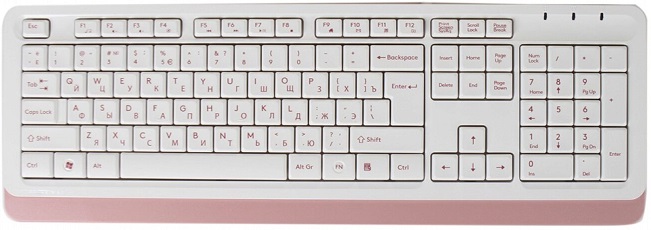 Клавиатура A4Tech Fstyler FK10 White Pink;