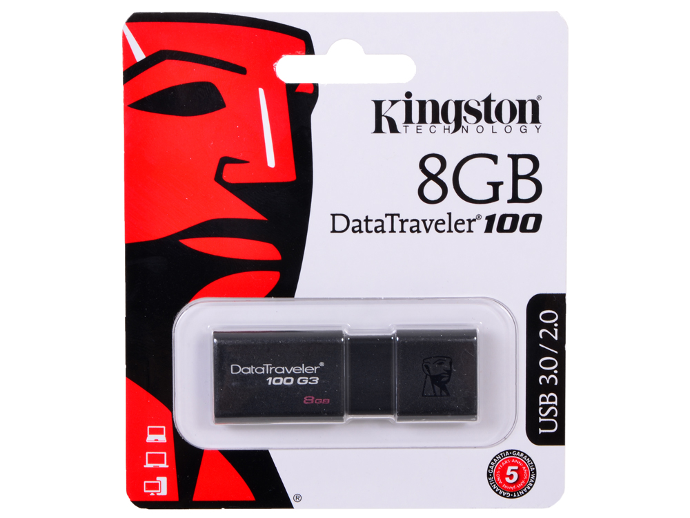 USB-флэш 8 ГБ Kingston DataTraveler 100